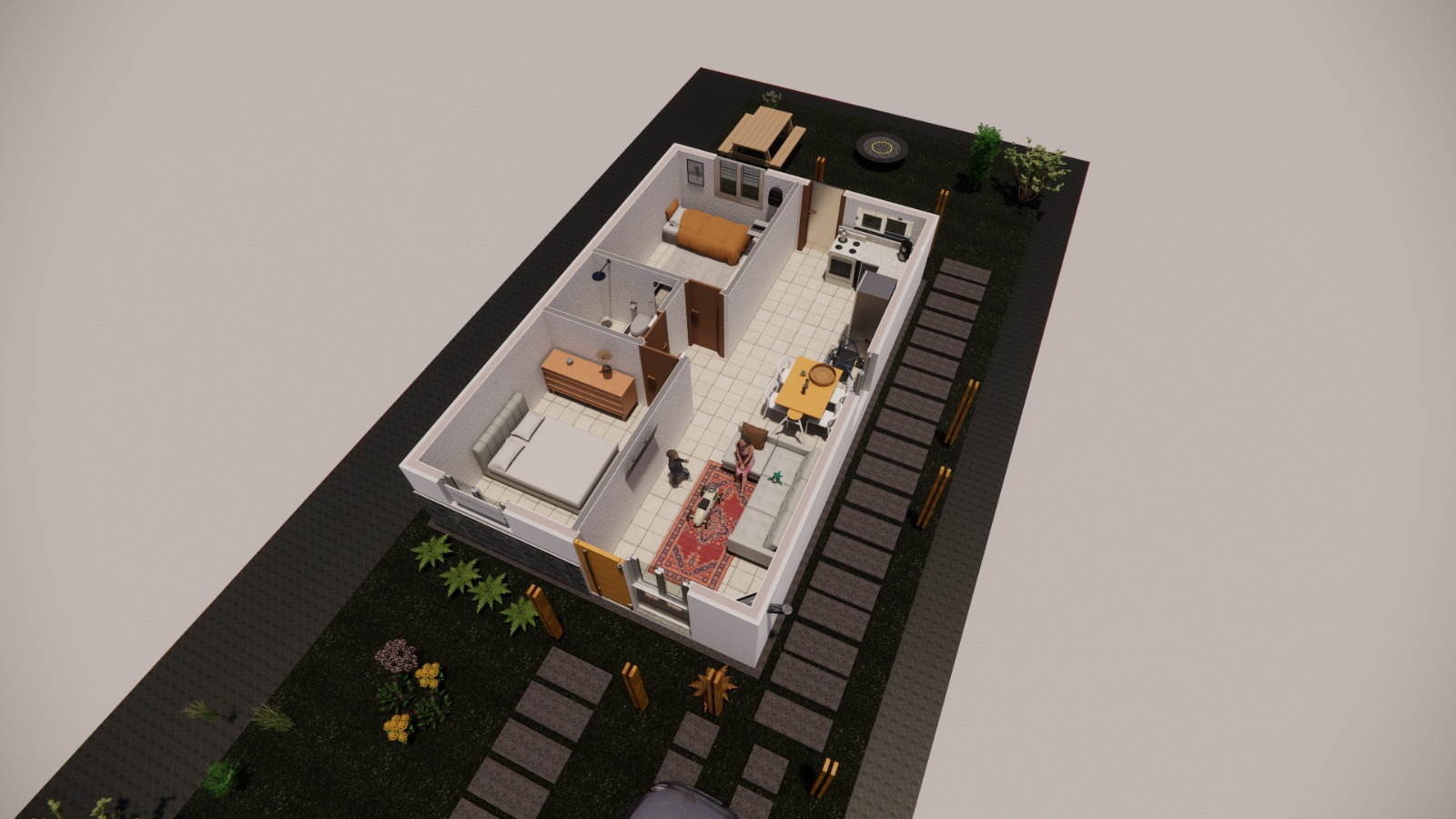 Vista exterior adicional de vivienda de 1 nivel