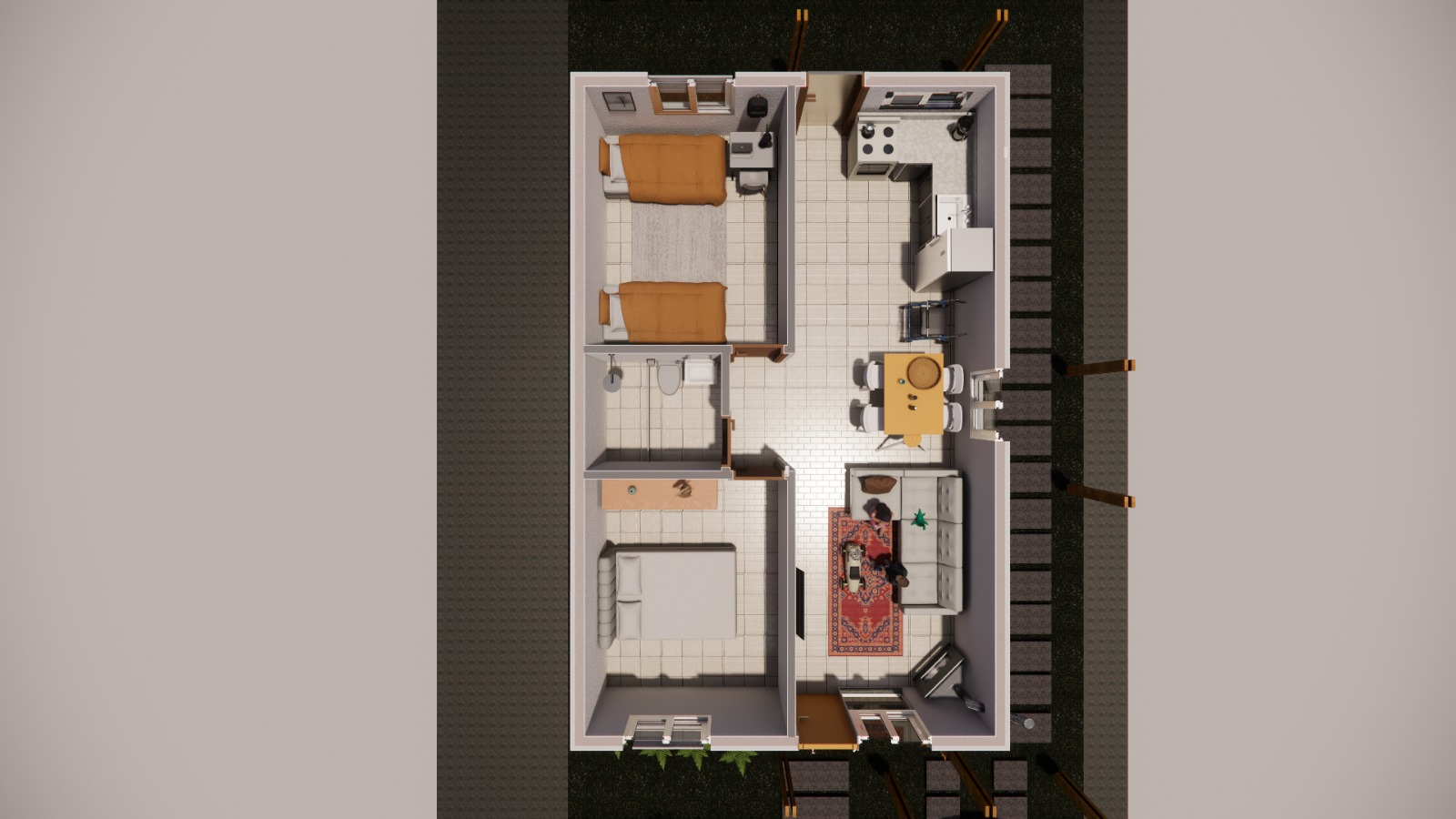 Vista exterior de vivienda de 1 nivel