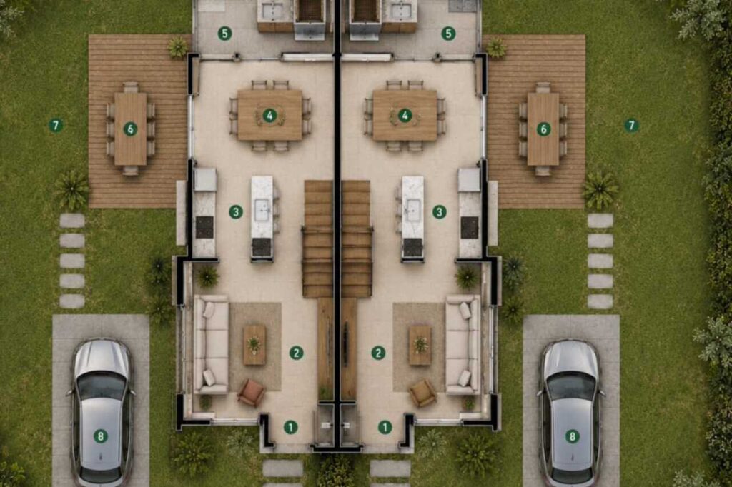 Planta baja Duplex 3D
